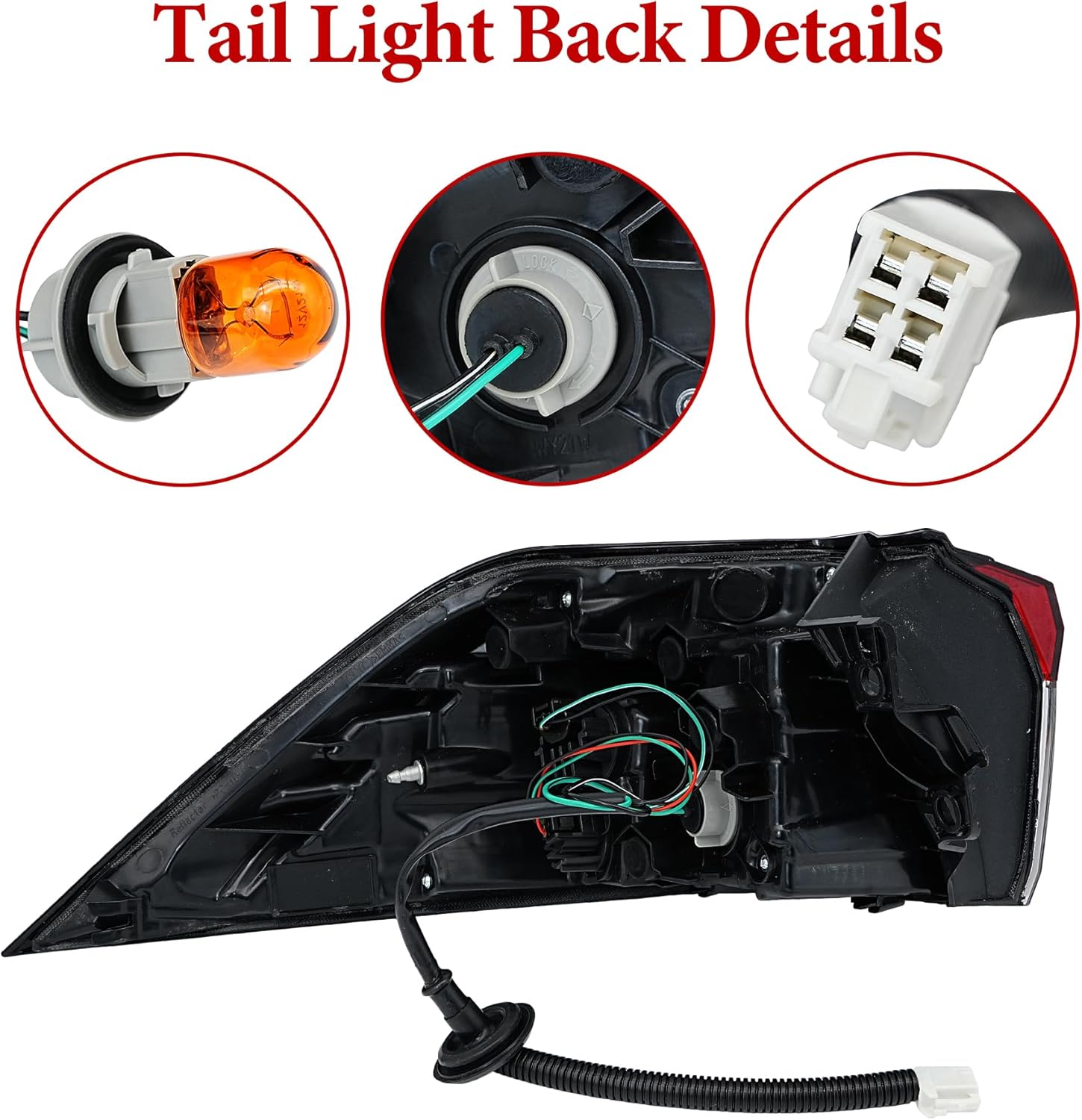 Right LED Outer Tail Light Assembly Compatible With Toyota RAV4 2019-2024 Rear Brake Stop Lamp Replacement Fit For TO2805148 81550-0R090 Passenger Side