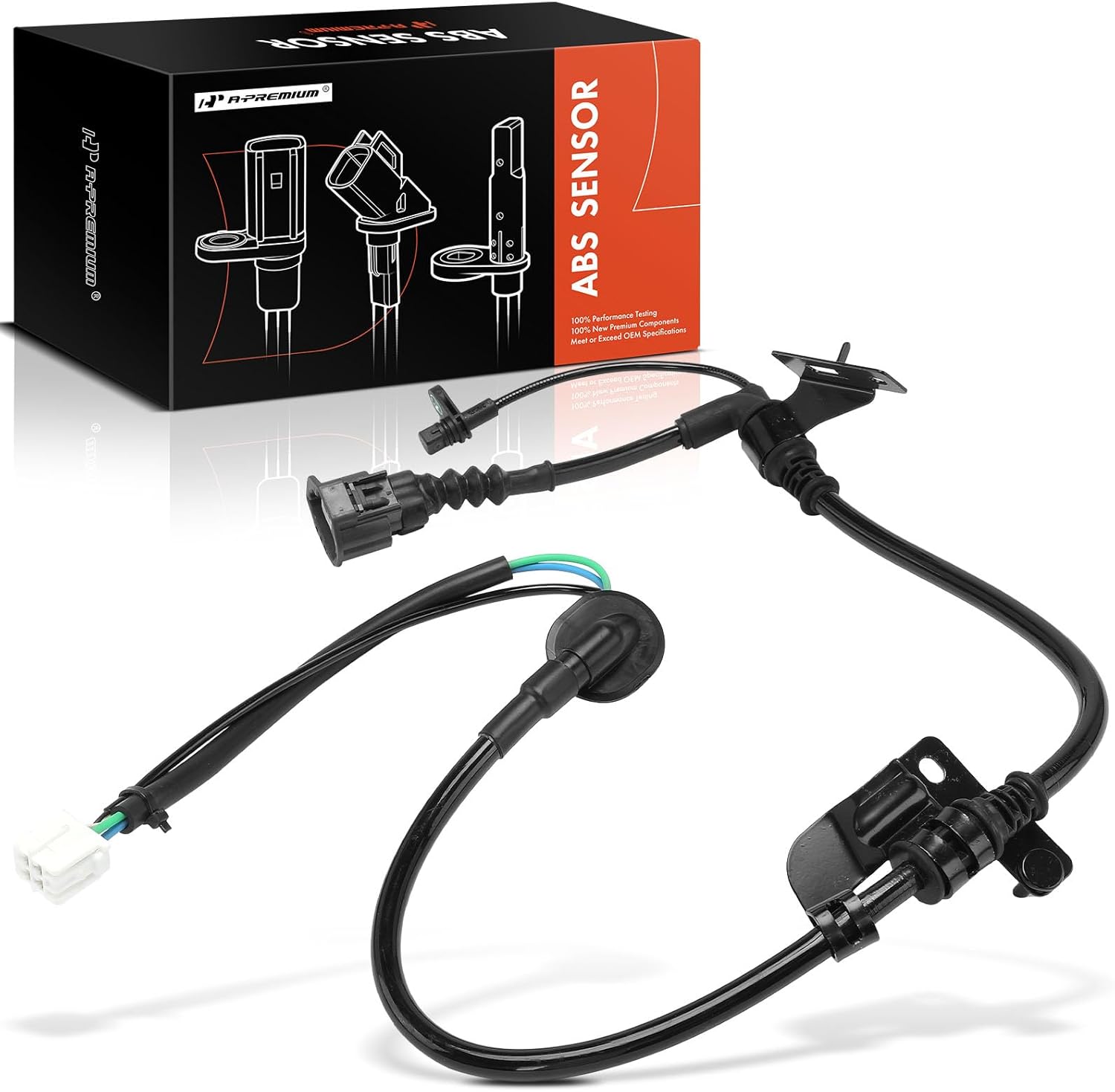 A-Premium Rear Left ABS Wheel Speed Sensor Compatible with Mazda Model 3 2016 2017 2018 - Rear Left Driver Side, Replace# BAAN437EYC, BAAN437EY