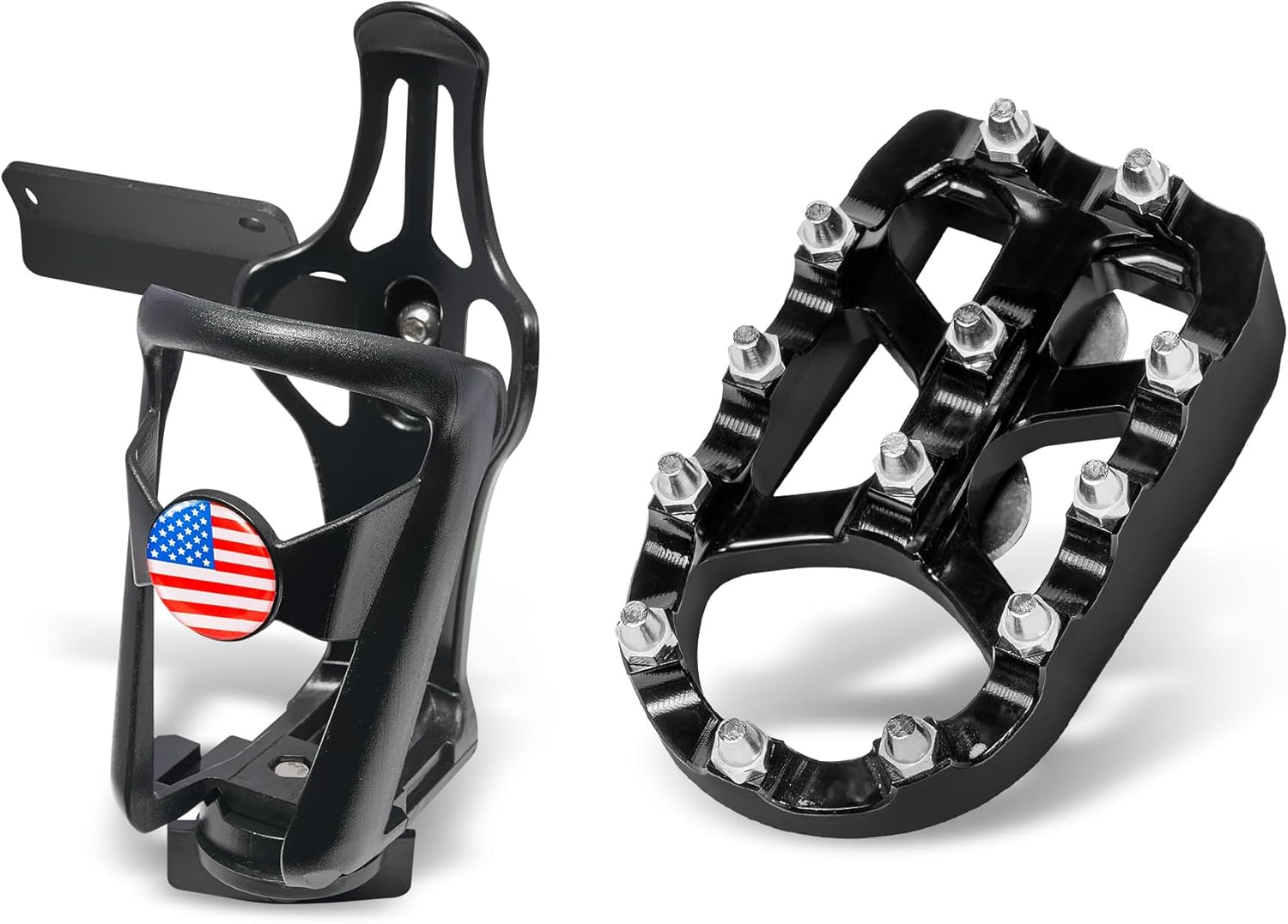 Left Size Drink Cup Holder for Can Am Spyder, Brake Pedal Cover for Spyder Billet Aluminum Extended Brake Pedal Footboards Fit for Can Am Spyder F3 F3-S F3-T F3-LTD All Models