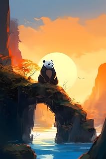 QUIMZO DIY Animal Diamond Painting Kit - Panda Full Rhinestone Art Picture - Panda Sitting on The Rock Craft Supplies for Adults - for Art Wall Decor Room Decor Gifts 12x14 inch