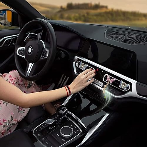 Miniatura 4 de Clips de ventilación con diseño de mariposa brillante, 4 piezas de ambientadores de aire para automóvil, clips de ventilación para difusor de
