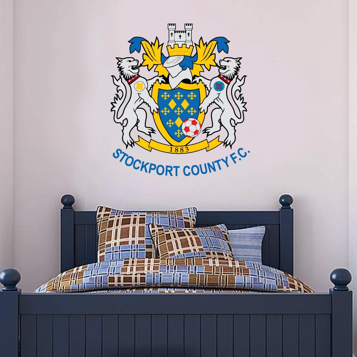 Beautiful Game Stockport County F.C. Wall Sticker Badge Mural