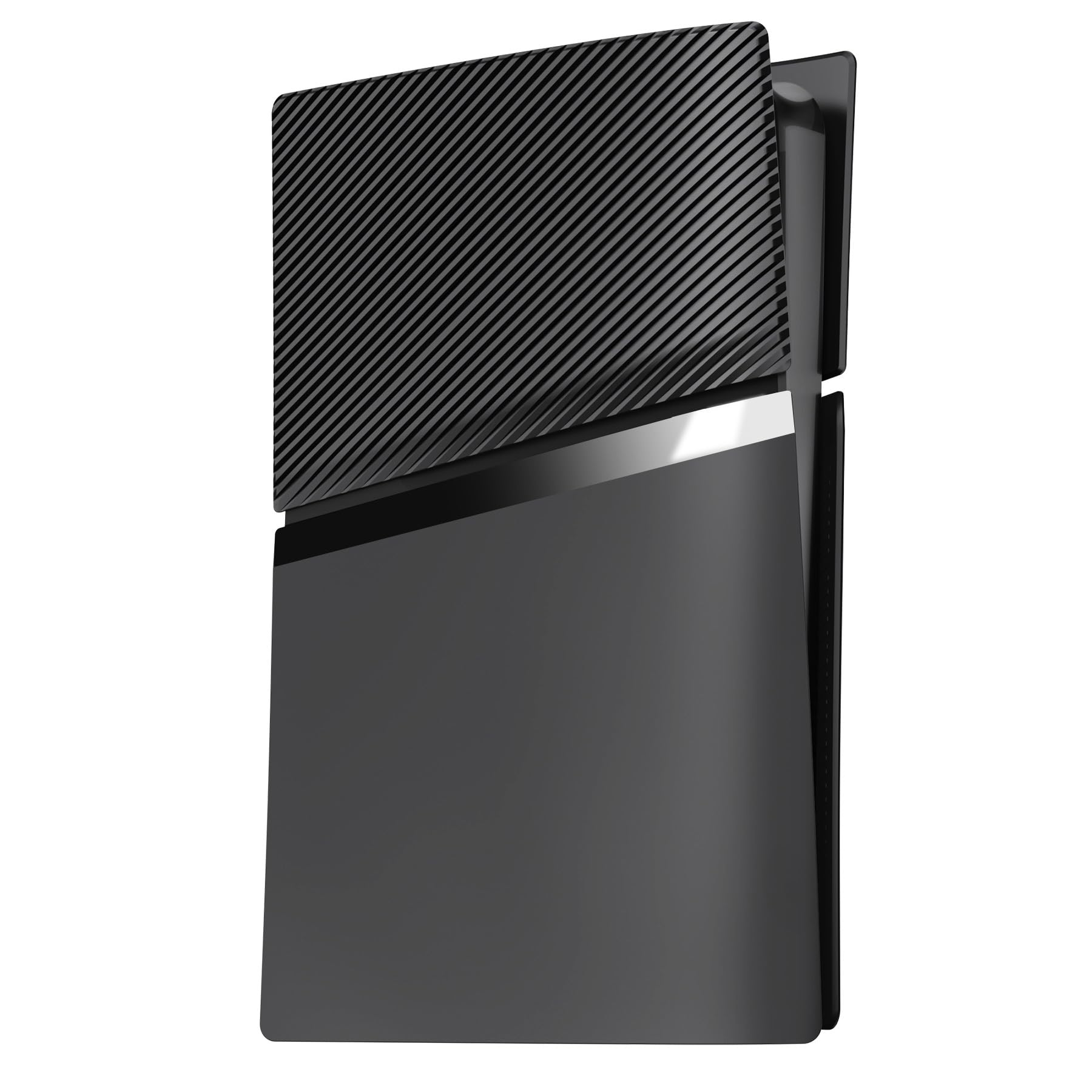eXtremeRate eXcover Copertura Ricambio Compatibile con ps5 Slim Console Disc Edition, Cover Coperchio Custodia Placca Shell Ventilata per ps5 Slim Disc Console, Nero