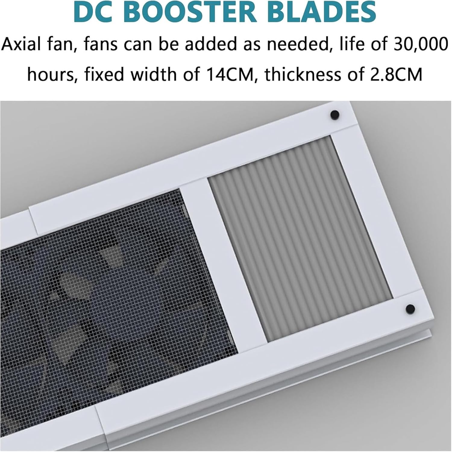 Door and Window Fan, 52-112cm Punch-free Window Exhaust Fan, Air Volume 85m/h Per Fan, Speed 2800 RPM, 52-140cm Optional, Low Noise, for Kitchen Restaurant Warehouse Garage Bathroom