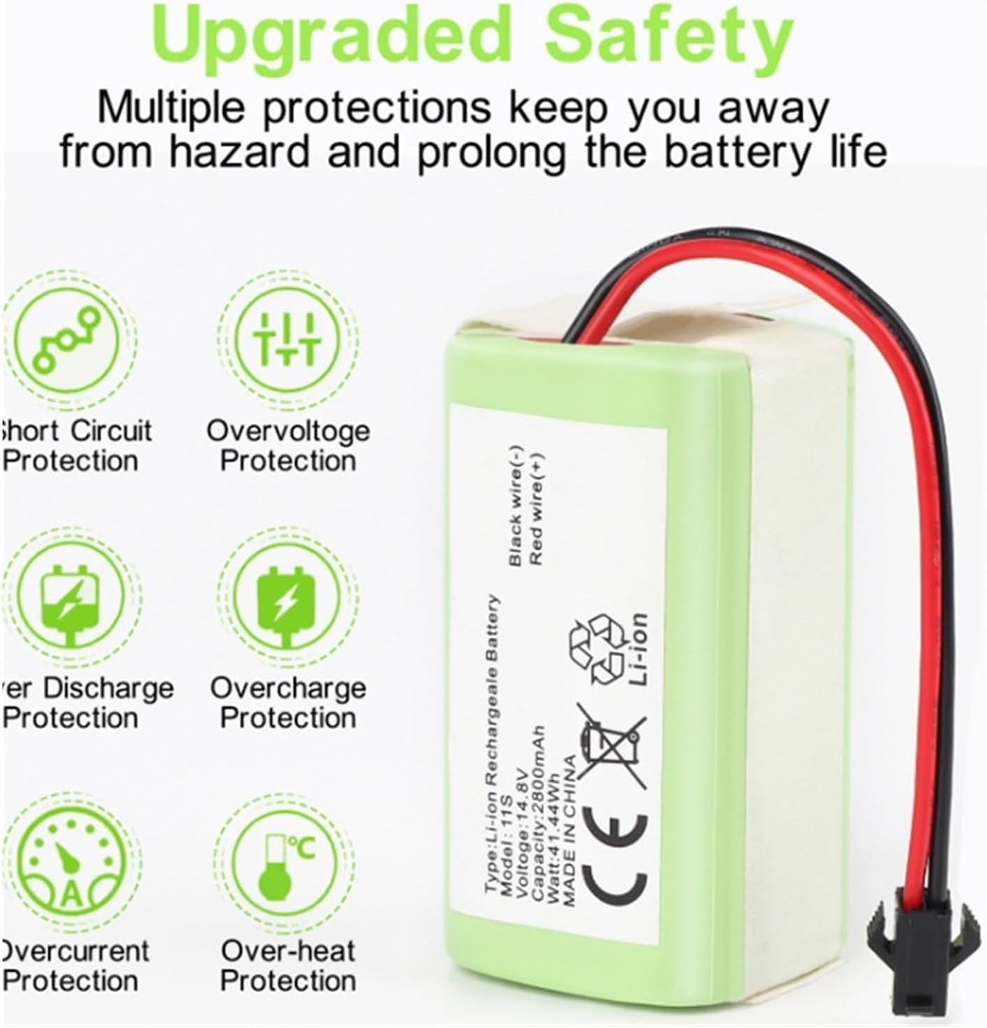 3500mAh INR18650 4S1P Battery Compatible for DEXP MMB-300 X500 X520 X600 Mamibot EXVAC660 EXVAC880 Robot Vacuum Cleaner Battery (Color : 2600mAH)