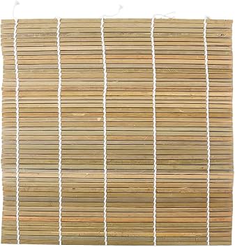Tabanzhe Sushi Bamboo Mat - Nature Bamboo Rolling Mat Safety and Durable Woven Tight Convenient to Use Essential Sushi Making Tool for Beginner and Experienced24 * 24cm, 2304-80A