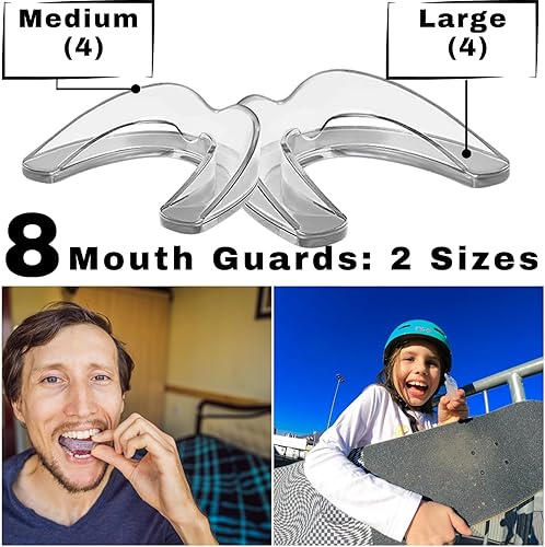 Miniatura 4 de Night Guards for Teeth Grinding – Custom Fit Mouth Guard for Sleeping, 8 Moldable Dental Guards + 2 Travel Cases, BPA-Free, Trimmable