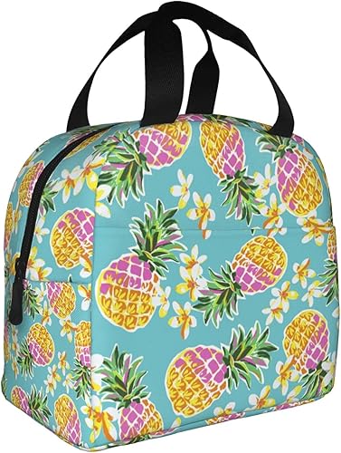 Miniatura 10 de VOOHDDY Bolsa de almuerzo con aislamiento para mujer, reutilizable, impermeable, portátil, enfriadora, térmica, para trabajo, oficina, picnic,