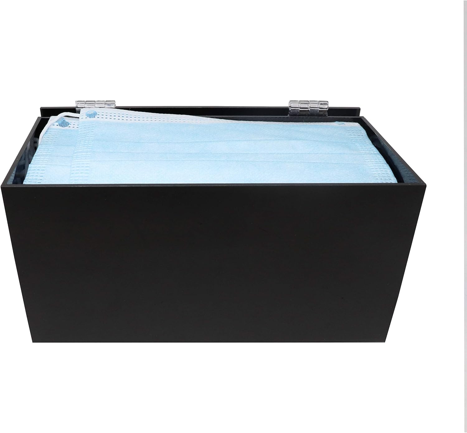 Essentially Yours Face Mask Dispenser | Acrylic Mask Box with Cover for Storing and Dispensing Personal Face Masks (Black) : Clothing, Shoes & Jewelry