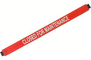 (2-pack) Closed for Maintenance Sign with Magnetic Ends