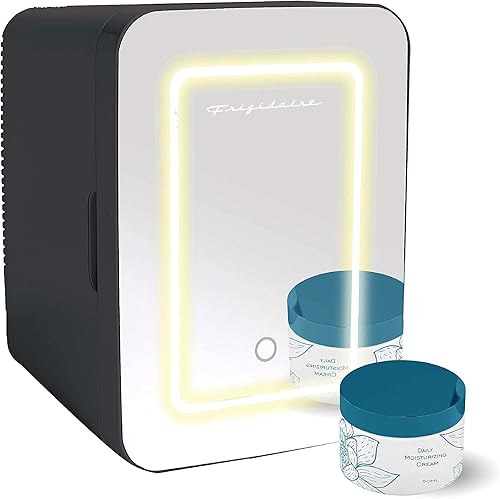Miniatura 5 de FRIGIDAIRE EFMIS170-BLACK, mini refrigerador portátil compacto con espejo iluminado personal, capacidad de 10 L, enfría 15 latas, 100% libre de