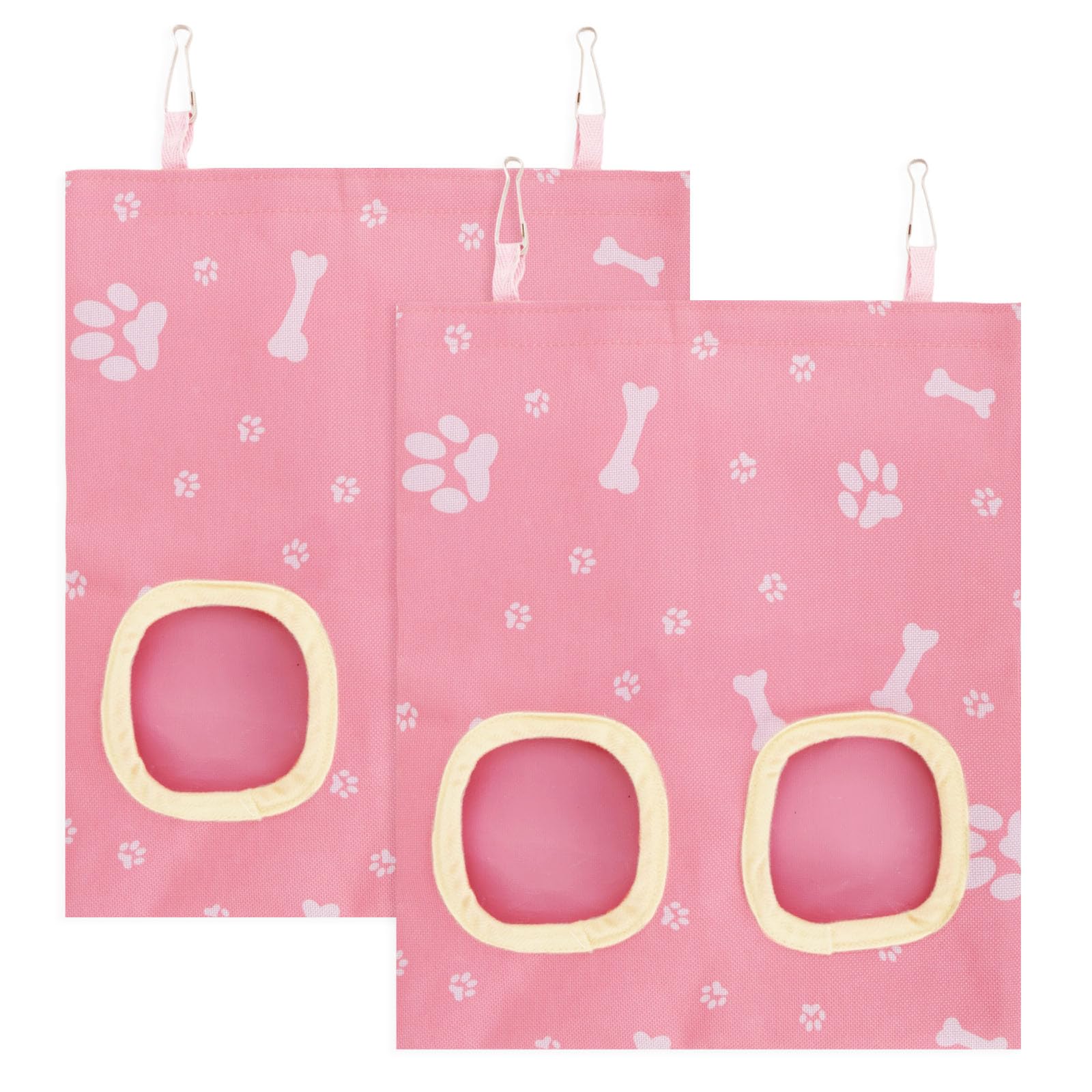 Penitue 2pcs Rabbit Hay Feeder Bag with 2 Holes
