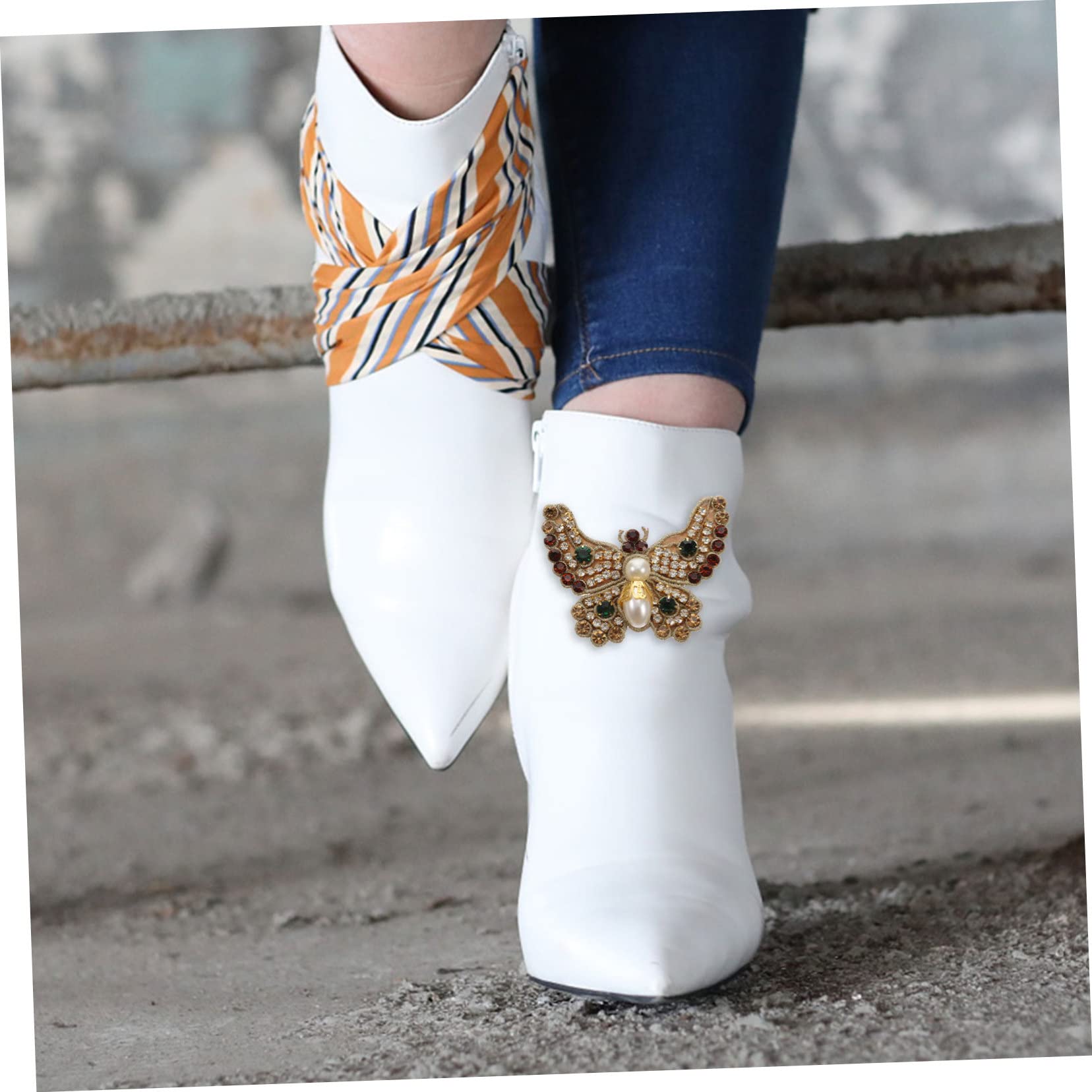TEHAUX 4pezzi Termoadesiva Forma Di Farfalla Strass Per Abbigliamento e Decorazioni Patch Fai Da Te Per Giacche Cappelli e Scarpe