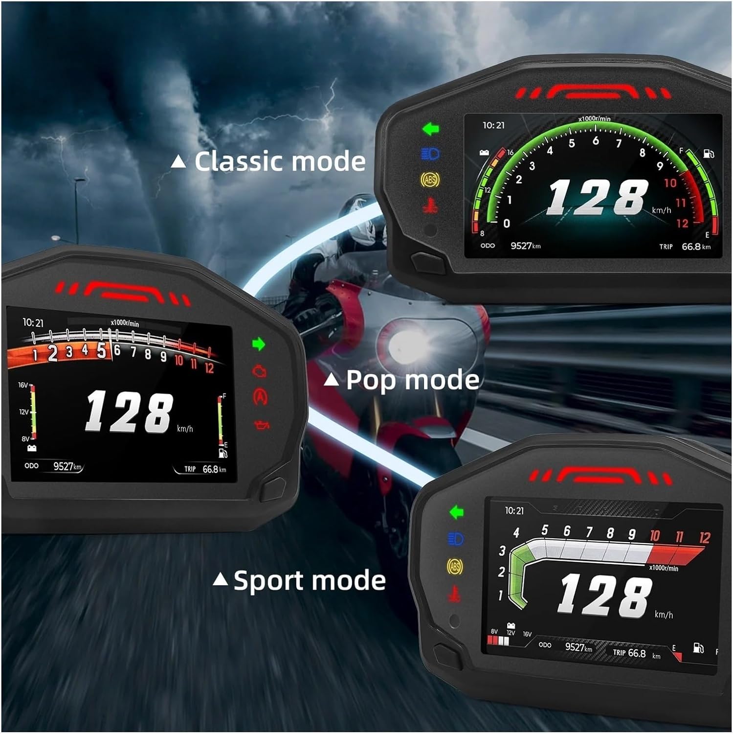 Motorcycle Speedometer Gauge Tachometer for Motorcycle Digital Odometer for 2 4 Cylinders Moto Dashboard Gauge