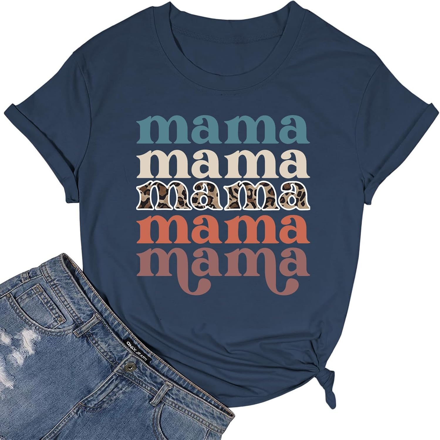 Happy Mother's Day Shirts for Women Funny Mom Graphic Shirts Casual Short Sleeve Tees Tops for The Best Mom Grandma