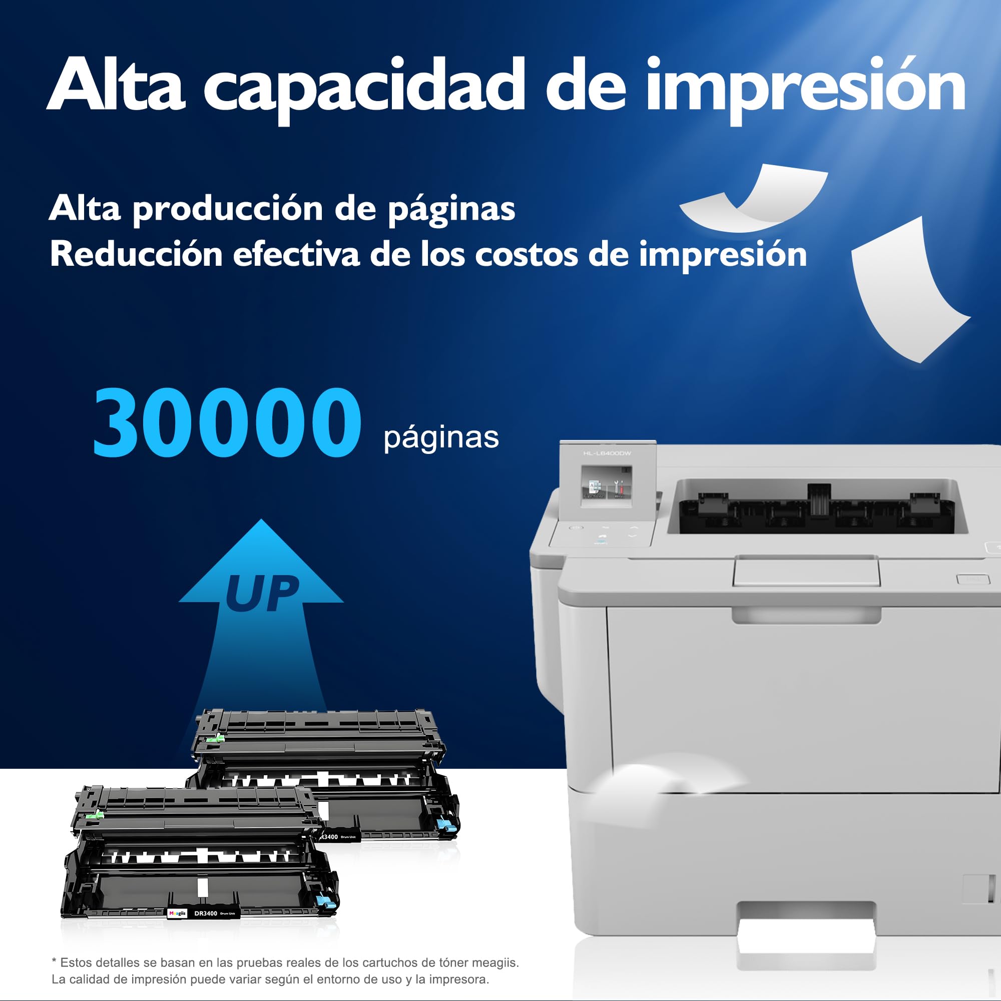 DR3400 Unidad de Tambor Compatible con Brother DR3400 DR-3400 para Brother HL-L6250DN HL-L5000D HL-L5100DN HL-L5200DWT HL-L6200DW HL-L6200DWT HL-L6400DW HL-L6400DWT MFC-L6700DW (2 Paquete)