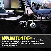 Vista 2 de Cubierta base de antena de aluminio para antena de radio, carcasa anodizada, base de cubierta de antena compatible con Jeep Wrangler JK JKU JL JLU