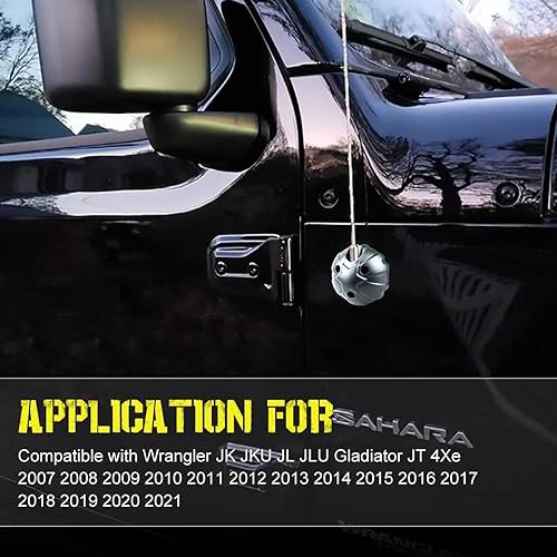 Miniatura 2 de Cubierta base de antena de aluminio para antena de radio, carcasa anodizada, base de cubierta de antena compatible con Jeep Wrangler JK JKU JL JLU