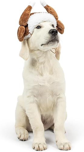 Miniatura 13 de Huxley & Kent Pet Hat Ugly Sweater Antler (Extra-Large) Fun Christmas Holiday Hat for Dogs/Cats Cute, Comfortable and Fun SnugFit Strings