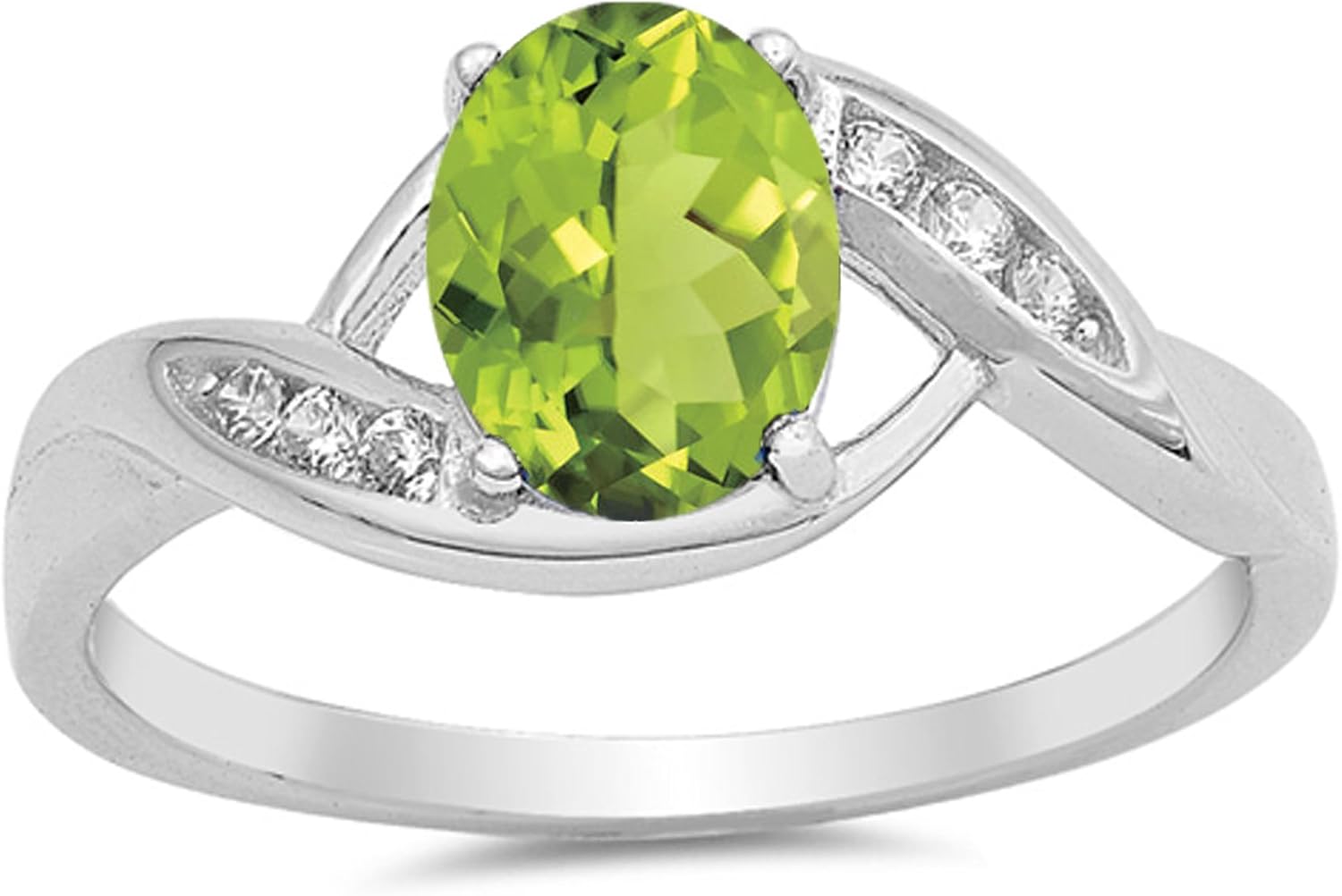 CHOOSE YOUR COLOR Sterling Silver Oval Ring