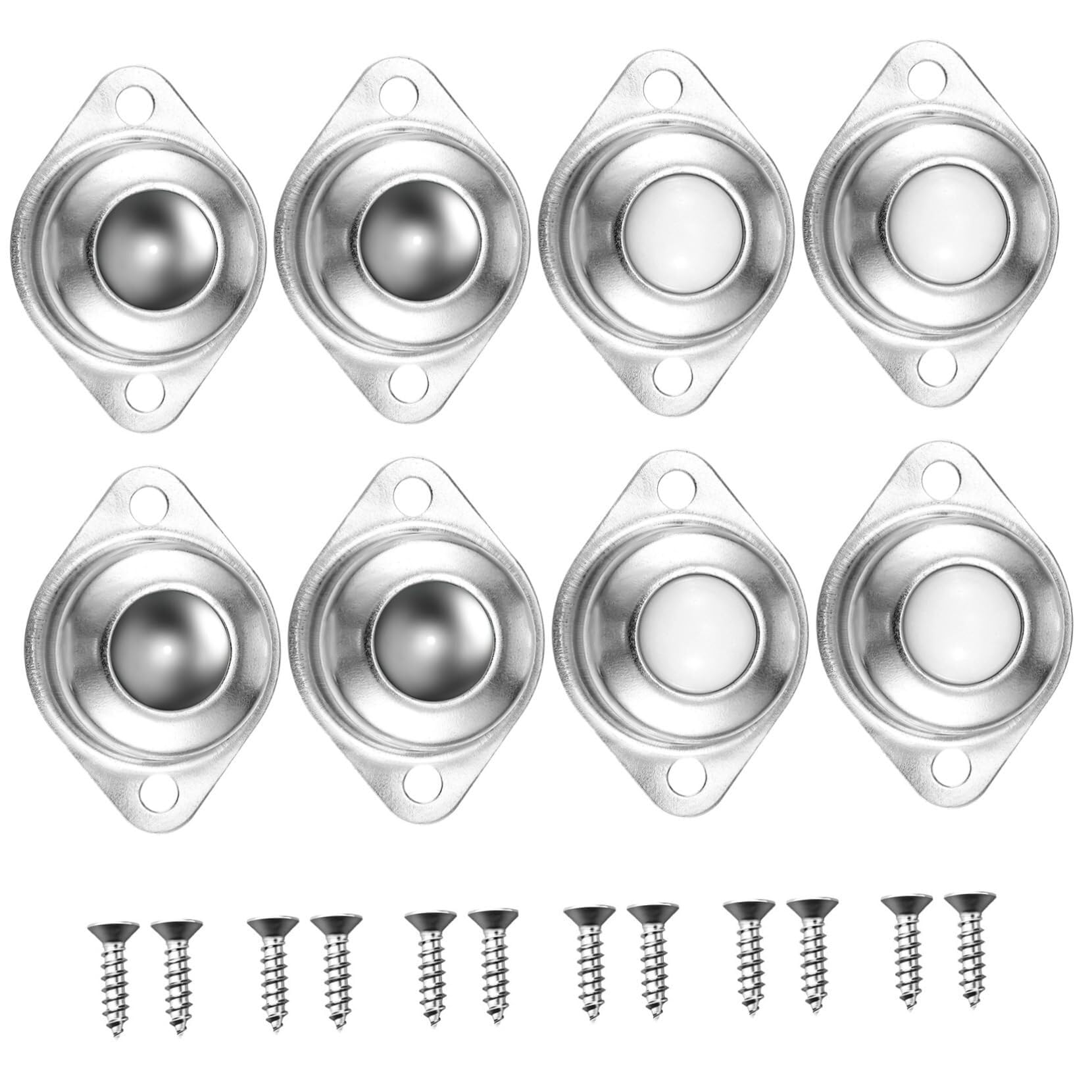Bearing, 8pcs Universal Wheel Rollers for Furniture Ball Casters Wheels Castor Caster Roller Transferring Appliance Bearing Balls Stainless Steel Wear Resistance
