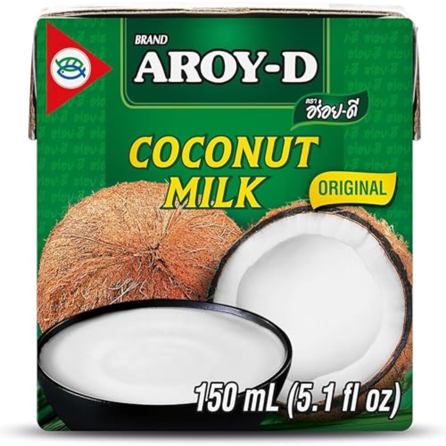 Aroy-D Coconut Milk Mini-size 5.1 Fluid Ounce (150ml), Pack of 6