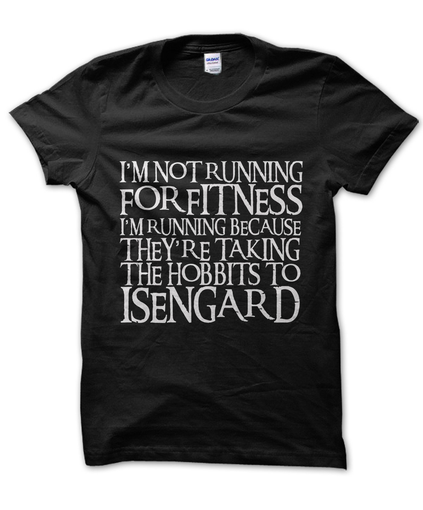 T-shirt Running Isengard noir pour courir avec humour - 2