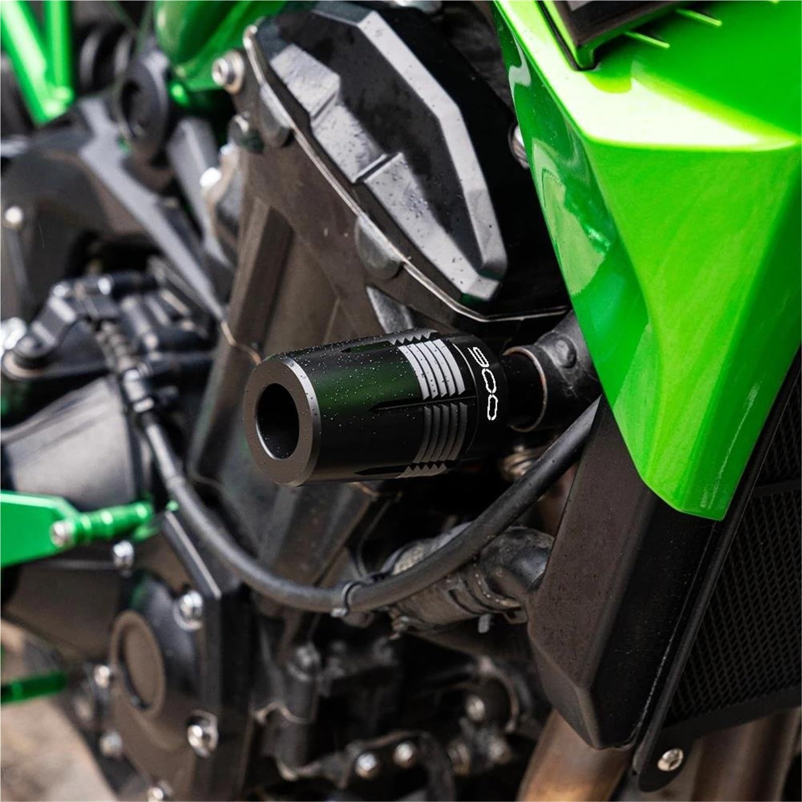Crash Drop Slider Motorrad-Auspuff-Rahmenschleifer Sturzpad-Protektor Fallschutz Für Kawasaki Für Z900 Für Z900SE 2017-2025 Schutzzubehör(Gold,X-2)