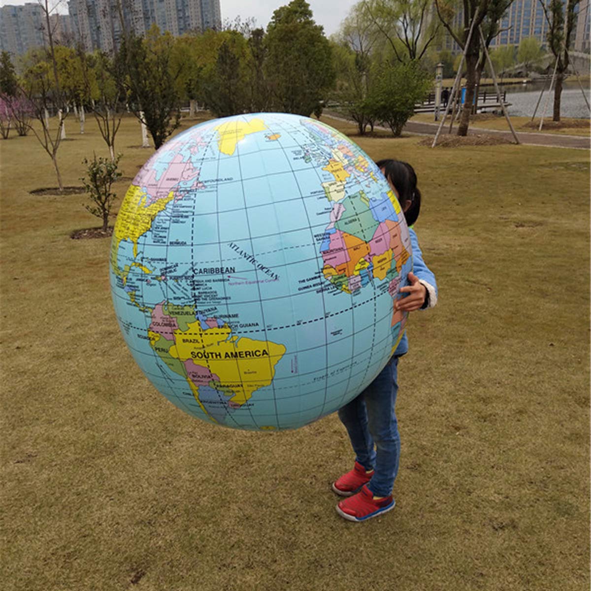 Globo Inflable Gigante Lowral, geografía del Mundo de la Tierra Inflable educativa temprana de los 90CM