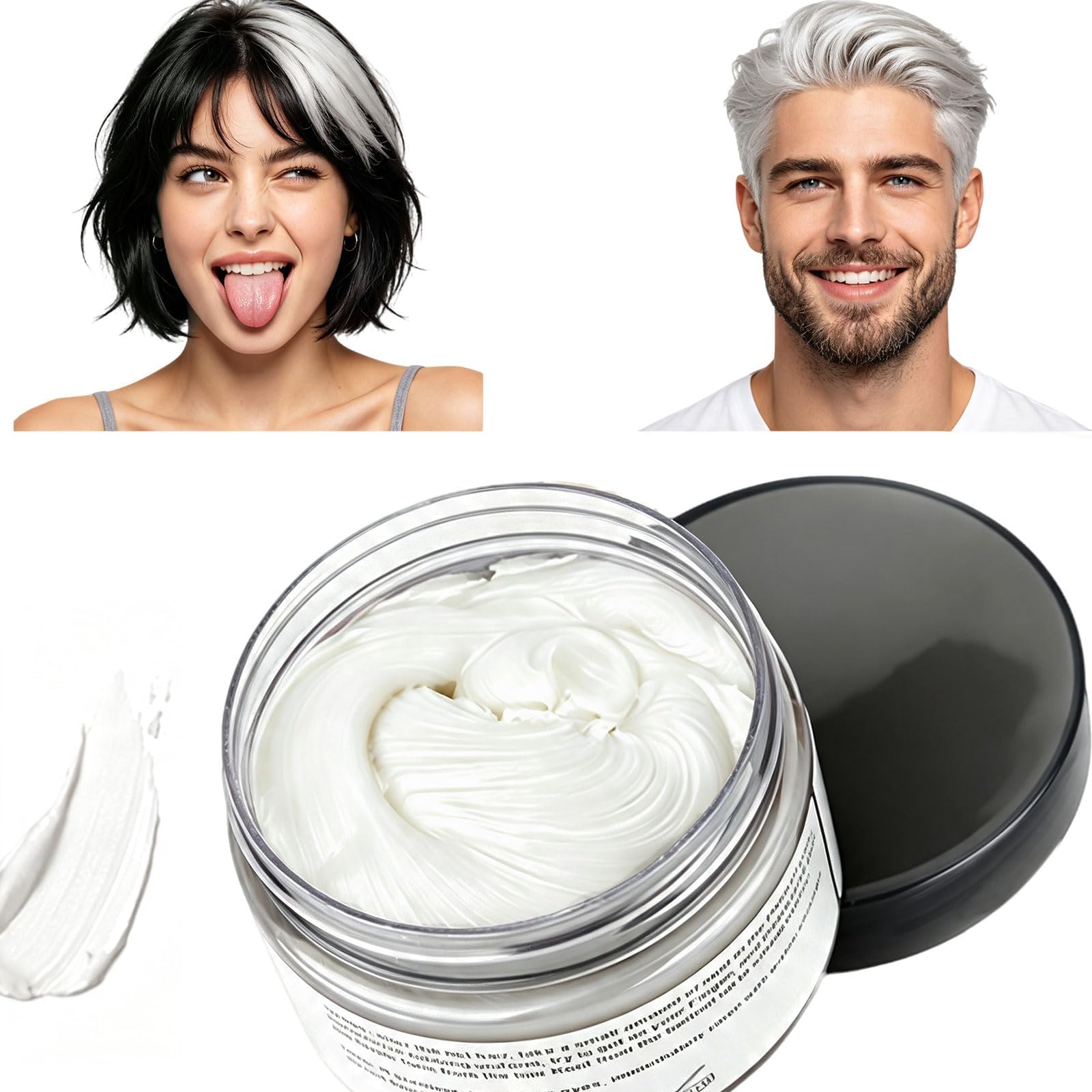 Hair Colour Wax One-time Temporary Modeling Natural Colour Hair Dye Wax,Natural Matte Hairstyle for party,Cosplay,Masquerade,Nightclub,Halloween
