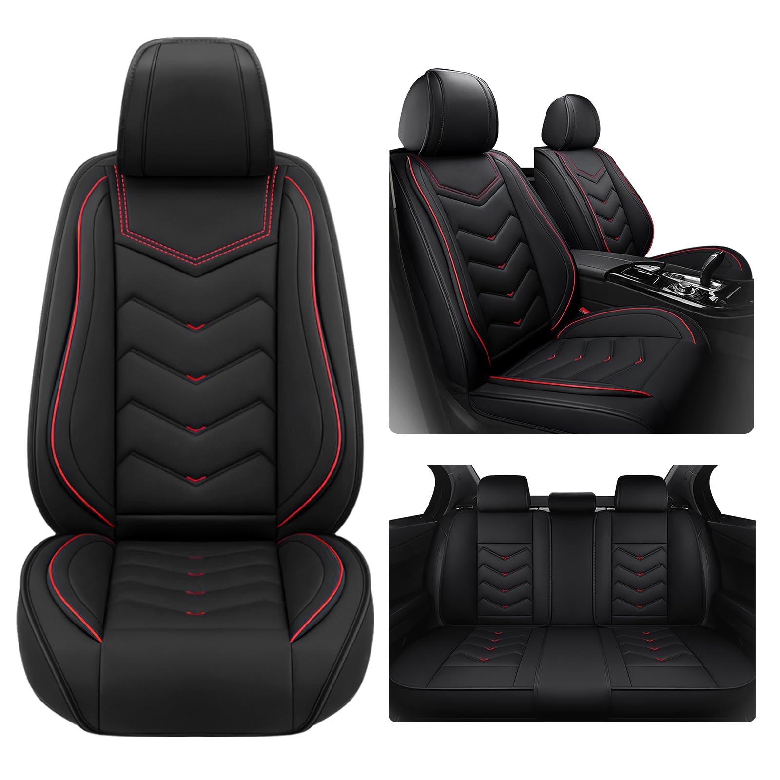 SZXJ Car Seat Covers for Jeep Wrangler 2000-2025, Waterproof Nappa Leather Seat Cover, Anti-Slip Car Seat Covers, Airbag Compatible, Seat Covers Full