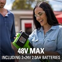 Greenworks 24V akkus fűnyíró 33cm vágásszélességgel, 2x2Ah akkuval és töltővel 6