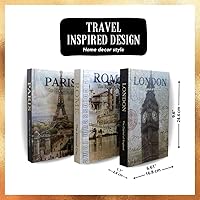 Vista 3 de Libros decorativos para decoración del hogar, hermoso juego de 3. Cajas decorativas, no páginas en el interior. Libros Decorativos para Mesa