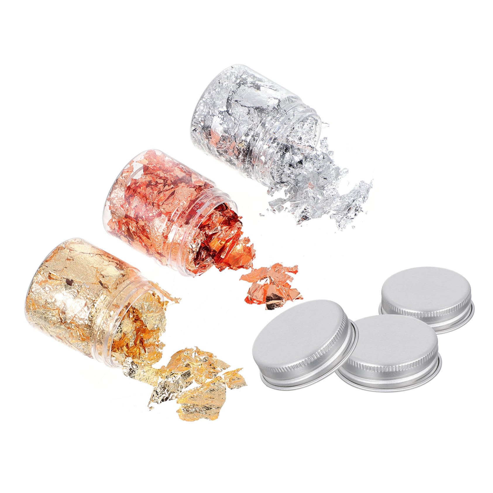 DECORNIJIA Botellas de de Papel para Decoración de Uñas Brillantes y Fáciles de Usar para Manicura DIY Fiestas y Diario