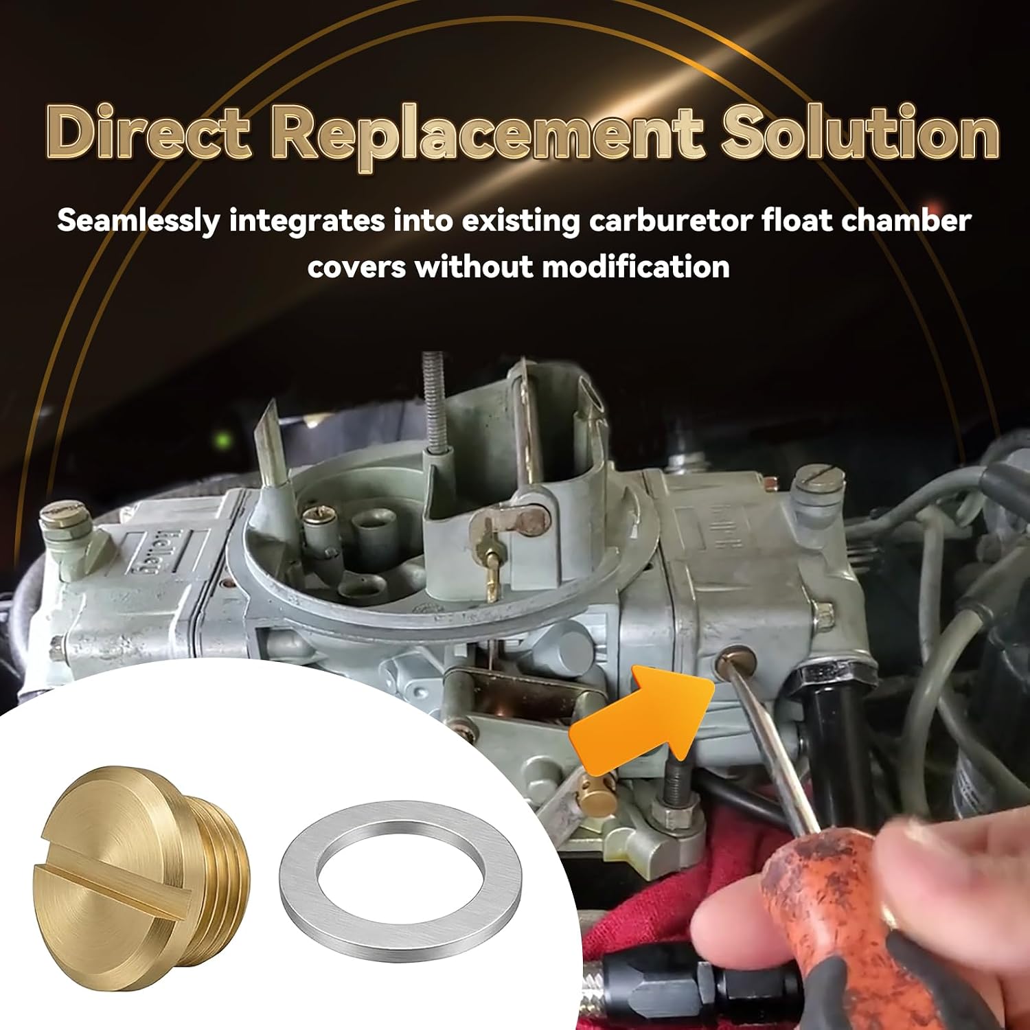 26-13 Carburetor Sight Plugs for Holley 4500 4500 4150 Carburetor Replacement - 5/16"-24 Thread Plug (4 Pack)