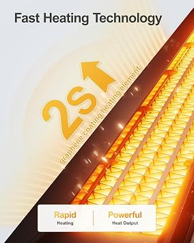 Electric Heaters for Indoor Use, 32 Space Heater Large Room with Remote, 120 Oscillation, 5 Heat Levels, 3 Modes, Multiple Safety Protections, 1500W Ceramic Tower Heater for Bedroom, Silver