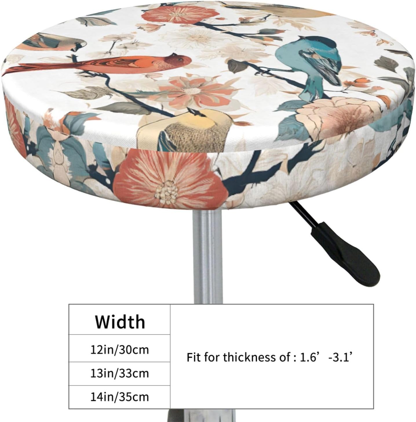 Round Bar Stool Seat Cover for Home Kitchen Dining Chair - 14 inch