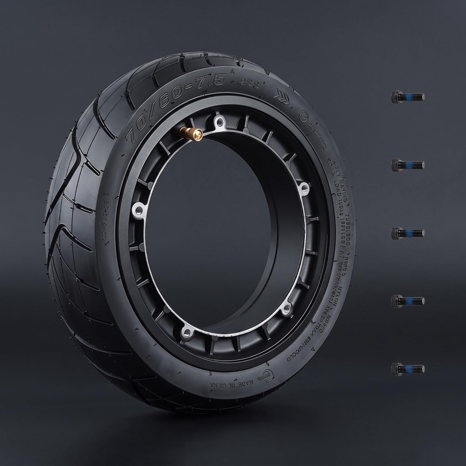 Generic Mozzo Ruota Scooter Ruota Cerchio Pneumatico Tubeless con Battistrada Largo Arrotondato Aderenza E Stabilità su Diverse Strade Materiali Resistenti
