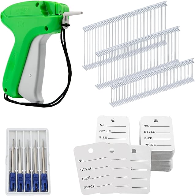 LUTER Tagging Gun for Clothing with 5 Pieces Steel Needles 500 Pieces Clothing Tags and 1500 Pieces Barbs Fasteners for Yard Sale Boutique Sale