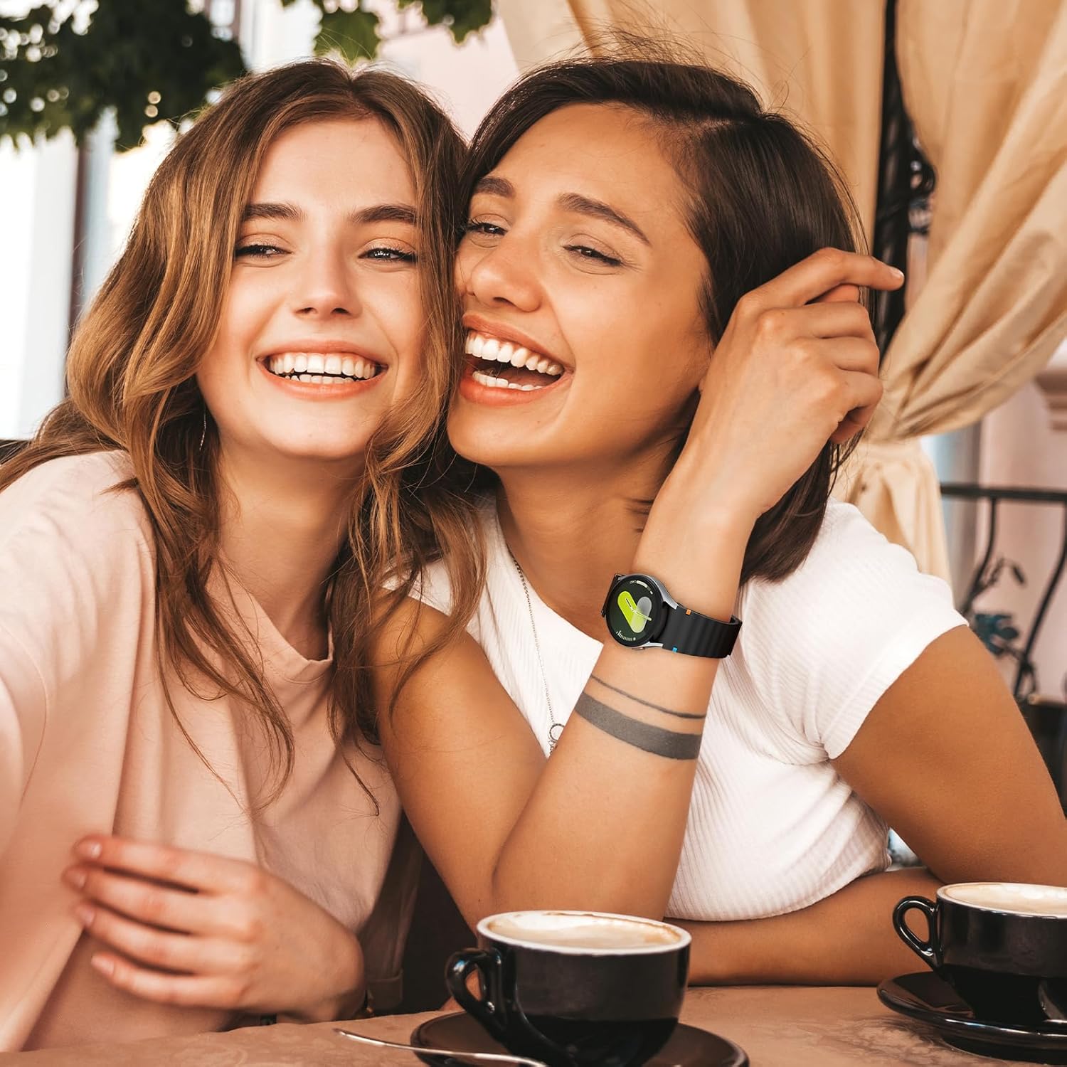 Magnetic Silicone Galaxy Watch 7/6/5/4/FE Band 40mm 44mm,for Samsung Galaxy Watch 6/4 classic 47mm 43mm 46mm 42mm/5 pro 45mm Women Men,No Gap Silicone Link Loop Sport Strap Wristbands - Image 6