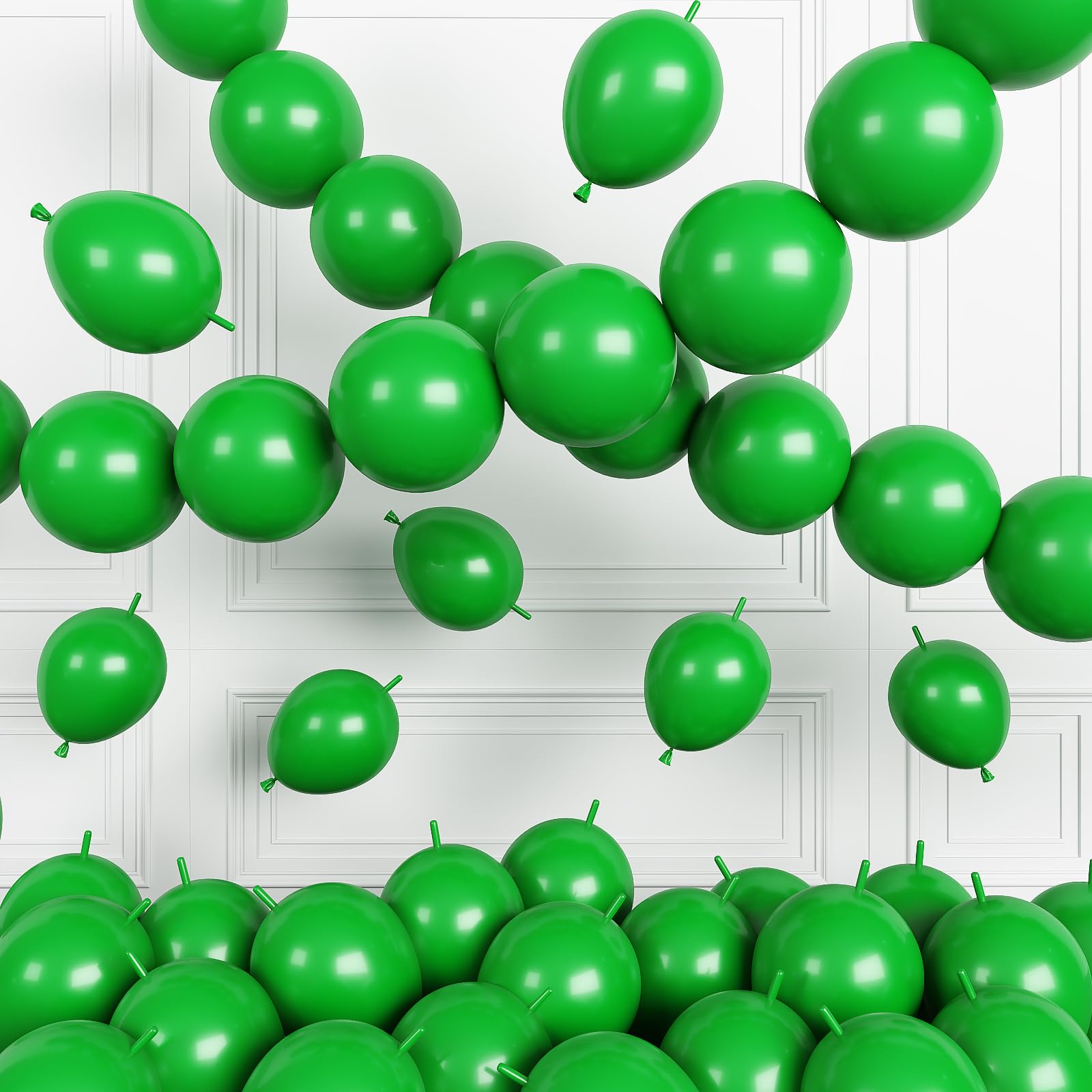 Green Link Balloons,120Pcs 6Inch Green Linking Balloons