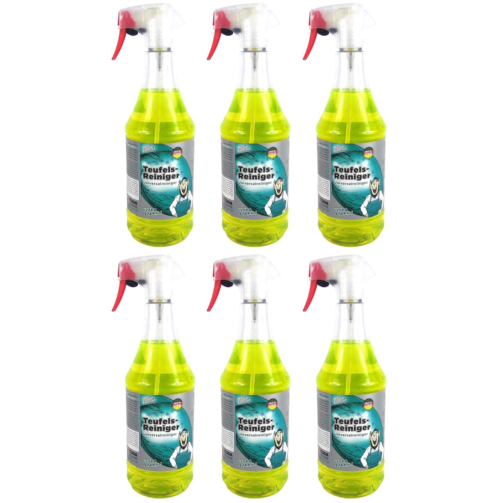 6x TUGA Teufels-Reiniger Industriereiniger Universalreiniger Reiniger 1 L Liter