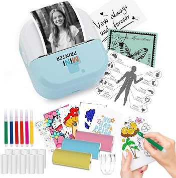 AOMEES Mini Label Printer Bluetooth Sticker Maker