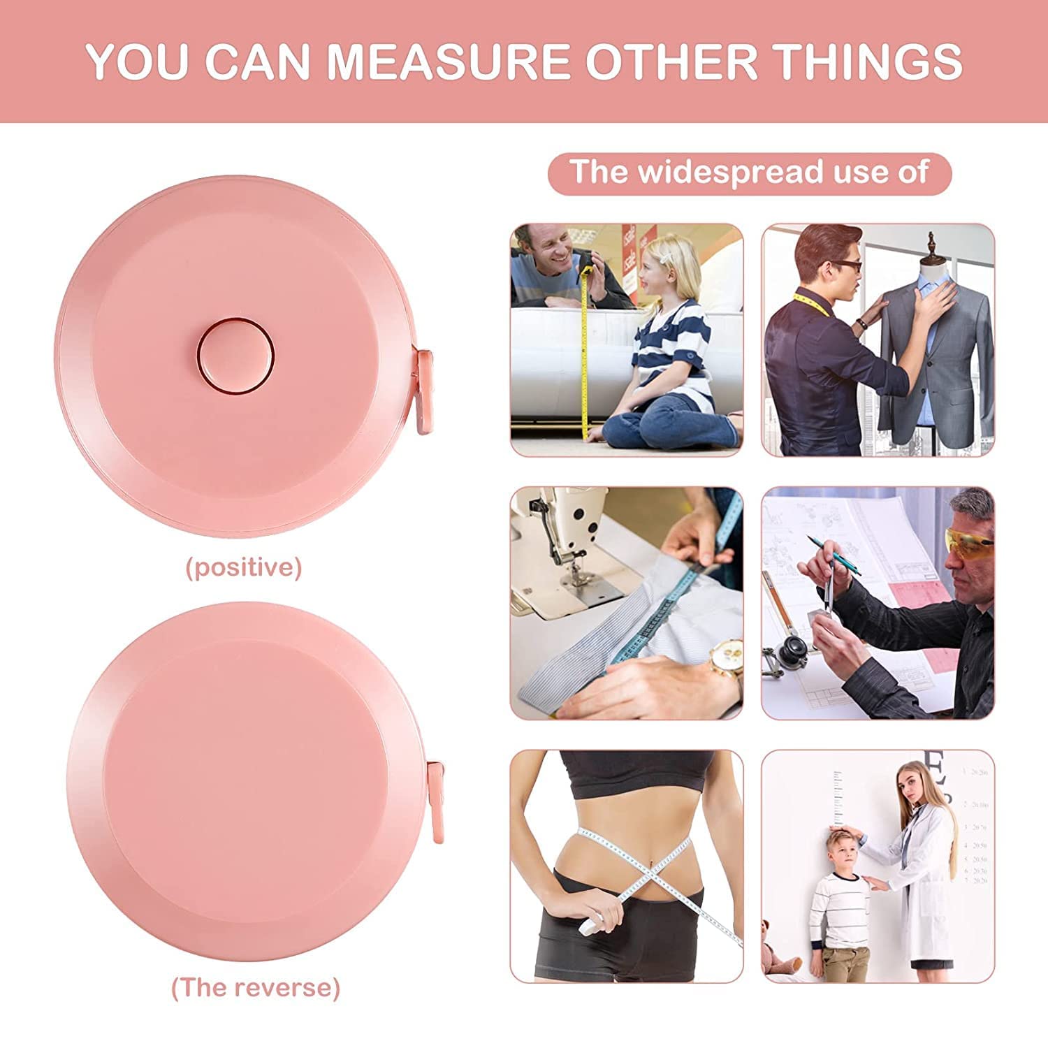 Paquete de 120 cintas métricas, cinta métrica retráctil suave de 150 cm, para medir el cuerpo, tela de sastre, medidas de manualidades en casa (12 colores)