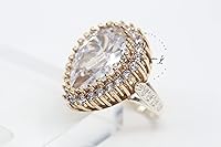 Vista 6 de Handmade White Cubic Zirconia Ring 925 Sterling Silver – Ottoman Hürrem Statement Jewelry, Engagement or Bridal Ring, Gift for Women