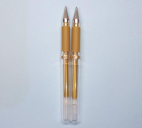Miniatura 1 de Uni-ball Signo Broad UM-153 - Bolígrafo de tinta de gel tinta dorada 2 bolígrafos por paquete importación de Japón Paquete original de Komainu-Dou