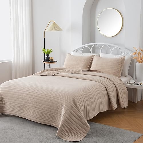 Miniatura 3 de Juego de edredón de tamaño individual, color gris pardo, colcha de microfibra ligera y ultrasuave  Colcha individual de 2 piezas para todas las