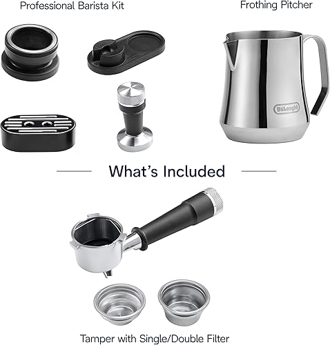 Miniatura 9 de De'Longhi La Specialista Arte Evo - Máquina de café expreso con infusión fría, espumador de leche manual, kit de barista para latte, capuchino,