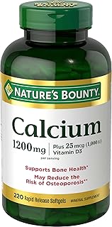 Calcio 0,04 oz de Nature’s Bounty. Plus Vitamina D3., 1, 1