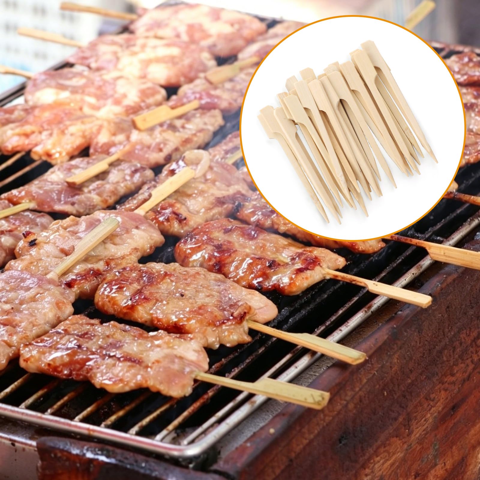 2000 spiedini in legno da 9 cm, bastoncini di bambù naturale per barbecue, fontana di cioccolato, buffet e satay, bastoncini multiuso per kebab e decorazioni di frutta